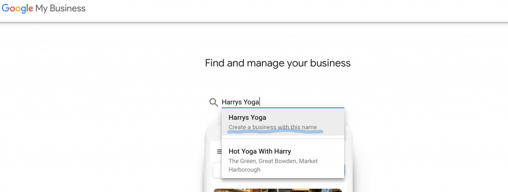 Creating a new business listing in Google My business